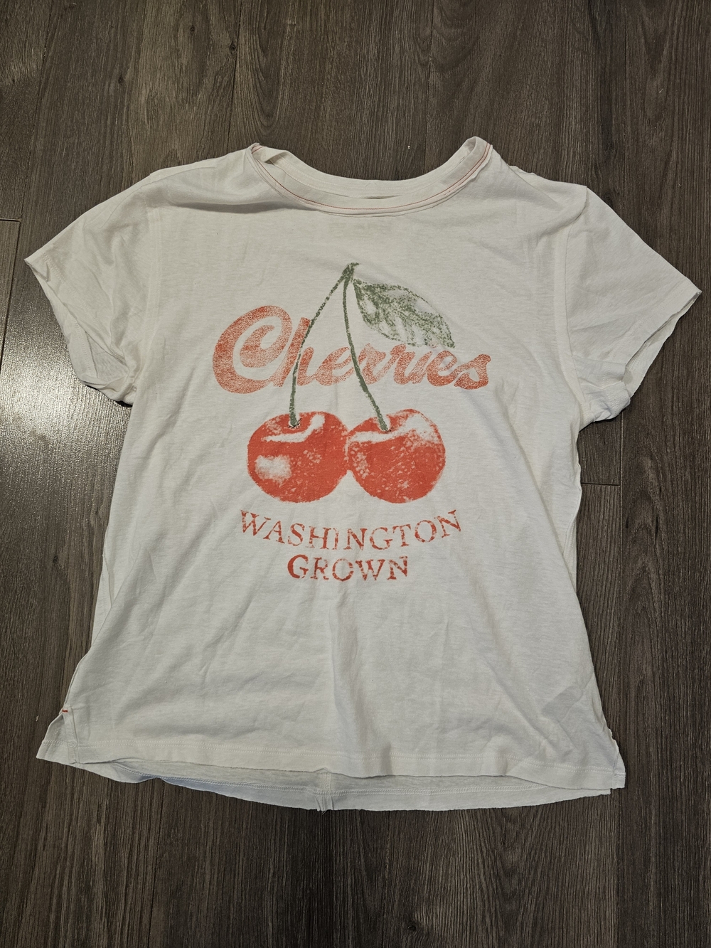 We The Free Women's Off White Cherry Graphic Tee - Washington Grown